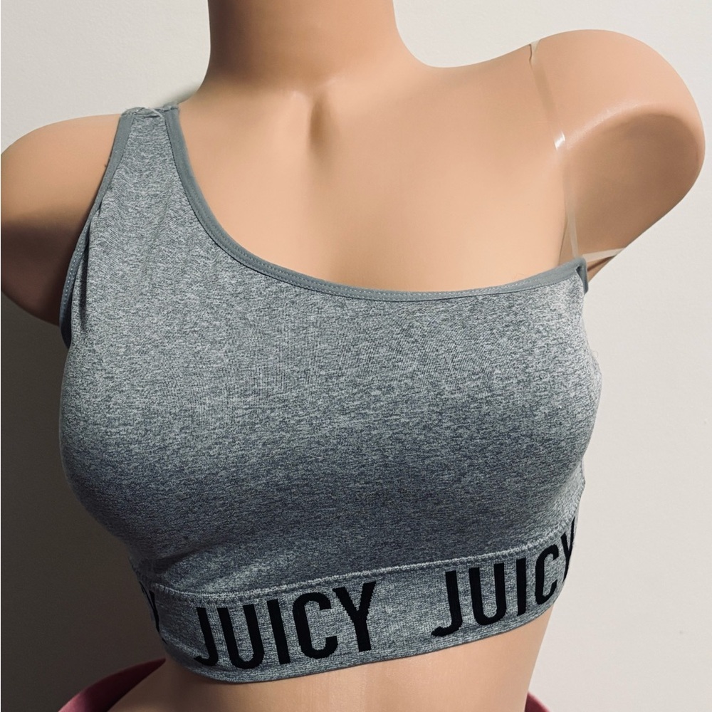 Juicy Couture Heather Gray One-Shoulder Top